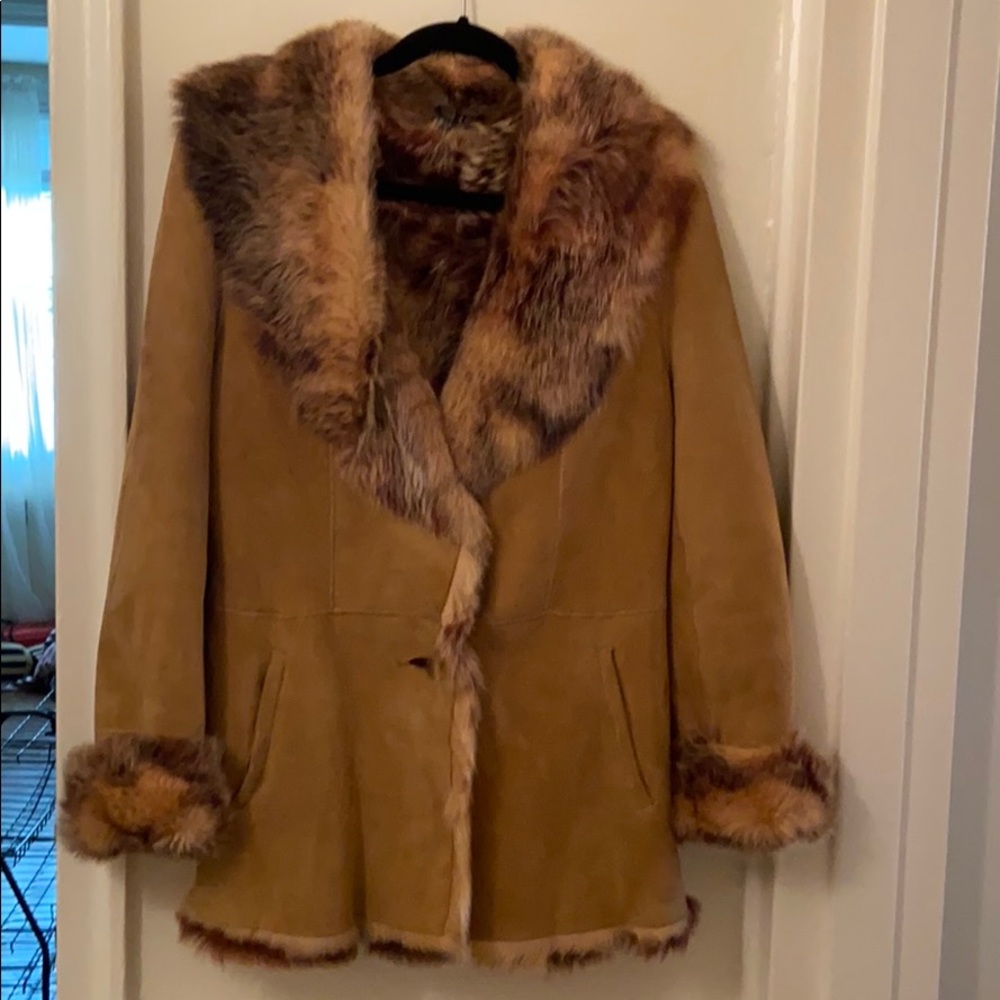 Genuine Shearling Fur Coat!